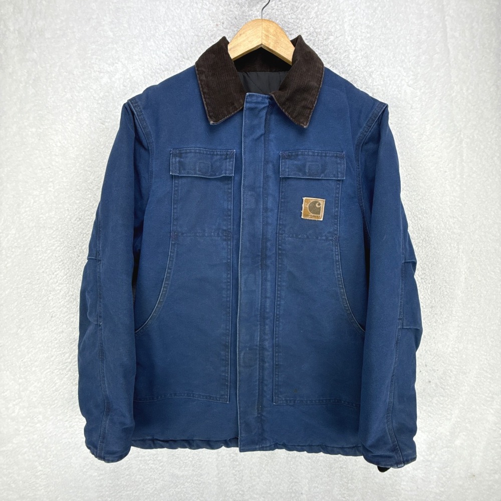 Carhartt Arctic Jacket Nylon Quilt Lined Mens Medium‎ C26 BLU Blue Sandstone